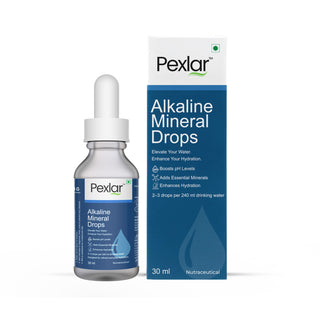 Pexlar Alkaline Mineral Drops for Drinking Water - 30ml | Adds Essential Minerals | Boosts pH & Taste | Daily Hydration Support