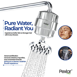 Shower Filter for Bathroom & Tap | Multi Stage Purification | Reduces Chlorine | Long Cartridge Life