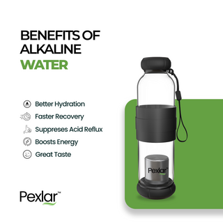 Alkaline Water Filter Bottle | Borosilicate Glass | Water Bottle with Filter inside | 500 ml