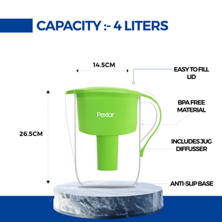 Alkaline Water Filter Jug | Alkaline Water Generator | 4 Litres | BPA Free