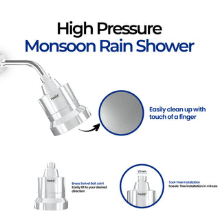Multistage Shower Filter Head - Shower head for Bathroom - Removes Chlorine - Rain Mode