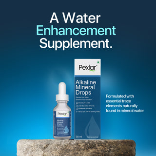 Pexlar Alkaline Mineral Drops for Drinking Water - 30ml | Adds Essential Minerals | Boosts pH & Taste | Daily Hydration Support