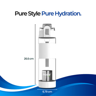 Pexlar Multi Stage Perfect Hydration Alkaline Water Bottle | 650 ml | Filter Inside | BPA Free