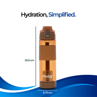 Pexlar Multi Stage Perfect Hydration Alkaline Water Bottle | 650 ml | Filter Inside | BPA Free
