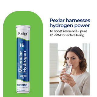 Pexlar Hydrogen Water Tablets - 12 PPM - Fast Dissolving - Antioxidant Support, Cellular Health & Recovery