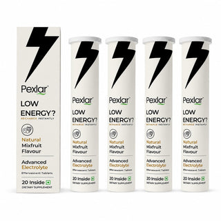 Pexlar Advanced Electrolyte Tablet - Zero Sugar - 20 Effervescent Tablets - Natural Mixfruit Flavour